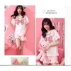 Sailor Moon Pink Summer Women Cotton Sets Pajamas Female Home Wear T200701