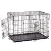 Hundtillbehör Pet Kennel Cat Folding Steel Crate Animal PlayPen Wire Metal Houses Kennels Tillbehör