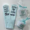 Lettre Chaussettes Adulte SI vous pouvez lire ceci Apportez-moi une chaussette de café Chaussette de sport Chaussettes de café avec des cadeaux de cupcake Emballage Cadeau de Noël XD19944