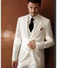 Elegancki Grey Men Suit Prom Tuxedo Slim Fit 3 Sztuka (Kurtka + Kamizelka + Spodnie) Gromadzki Ślubne Dla Custom Blazer1