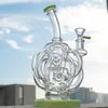 Exclusivo 12 Tubo Reciclador de Vidro Bong Vortex Recycler Oil Dab Rigs Super Cyclone Percolator 14mm Feminino Tubos de Água Conjunta XL138070752