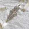 Fusciacche da sposa per abiti da sposa da sposa cinture Nastro di cristallo con strass da cinture fatte a mano da ballo