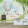 Custom 3D Photo Wallpaper Forest Rainbow Elk Living Room Children Bedroom Decoration Wall Mural Papel De Parede Modern