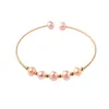 Bangle Bracelet de perles d'eau douce Womanhood Net Rouge 14K Or Couleur Protection Bijoux