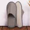 1pc Disposable Slippers Hotel SPA Home Guest Shoes 5 Colors Comfortable Breathable Soft Anti-slip Cotton Linen One-time Slippers