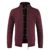 Oufisun marca nueva moda suéteres gruesos cardigan abrigo hombres slim fit jumpers punto cremallera cálido invierno estilo de negocios hombres ropa T200101