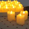 Confezione da 12 candele votive timer, luci di tè senza fiamma con timer, candele a batteria per il matrimonio, candela a led con batteria H1222