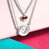 Layered Heart Necklace Pendants 925 Sterling Silver Link Kedja Halsband för kvinnor Mode Smycken Collier Femme Accesorios Q0531