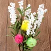 36 pièces Mini poussins de pâques Simulation mignon coloré poussins de pâques bébé poussins pour la fête de pâques oeuf Bonnet décoration