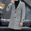 Marca de lã combina casaco longo jaqueta homens casual casaco de inverno musing casaco moda negócio formal windbreaker jaquetas lj201106