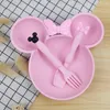 ATNESIL KID CUTLERYセットベビーウィートマウススプーンフォークボウル3PCSセットガールズ漫画食器食器ギフトボックスキッチンサプリ3331308