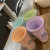 Ny senaste 16oz Starbucks Starlight Cup Rainbow Cup Vuxen Tjej Söt dubbel dricka kopp med halm