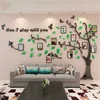 Sıcak 3D Kalite Akrilik Duvar Çıkartmaları Fotoğraf Çerçevesi Ev Dekor için DIY Yaratıcı Kuş Ağacı Arka Plan Duvar Kağıtları Sticker 201211