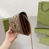 Torby na ramię designerska skórzana, ulepszona oryginalna torba crossbody zaawansowana torba łańcuchowa moda dwukolorowy starożytny srebrny sprzęt rozmiar 19