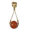 2022 NYA REAL CARNELIAN CRYSTAL PENDANT NECKLACE WIRE WAPDE 18K GULD PLATED Red Agate Healing Stone For Women Handgjorda smycken Partihandel