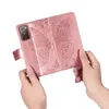 PU Leather Phone Cases for Samsung Galaxy S20FE Flower Butterfly with Clip Hand Strap Card Slot (Model: S20FE)