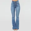 Bootcut-Jeans für Damen mit hoher Taille, modische Skinny-Denim-Jeans, lässig, schmal, weites Bein, Schlaghose, Kleidung in Übergröße, XS-4XL