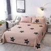 Cartoon Print Bed Lençóis Lençol lençol liso Pena impressa para cama de casal / cama dupla rainha rainha king size bedsheets fs01 1 pc 201113