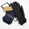 Wasserdichte Handschuhe für Herren und Damen, modisch, mit Buchstabendruck, verdickt, warm halten, Handschuh für Outdoor-Sportarten, reine Baumwolle