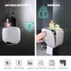 Bathroom Tissue Box Plastic Toilet Paper Dispenser Wall Mounted Holder Napkin Shelf Storage Y200328