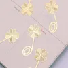 1pc New Four-leaf Clover Reading Clip in metallo Segnalibro regalo Book Mark per bambini jllTJp