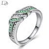 Wedding Rings Dodo Fashion Ring Green / Pink / Blue Zircon Inlay Wave for Women Party Smycken Bunk Colorful Anillos Presenter B895