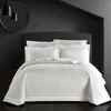 Luxury 100%Cotton Quile Bedspread Bed cover set Bedding set White Grey Mattress Cover Bed set couette couvre lit dekbed T200706