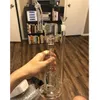 Narghilè Tubo dritto Bong di vetro Tubi d'acqua inebriante Gorgogliatore di vetro Recycler Olio Dab Rigs Chicha Bong d'acqua con banger da 18 mm