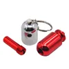 Pipe à tabac en forme de cylindre de gaz, pilule Portable créative, porte-clés 3 couleurs, tuyau métallique détachable caché pour fumer