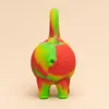 4.5 inches Elephant Mini Smoking with printing silicone pipes Hand Pipe Dab Rigs for Wholesale