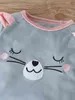 아기 소녀 만화 자수 3D 귀 디자인 벨벳 Jumpsuit 헤드 밴드 그녀