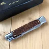 Italian Style US 9 Inch Stiletto Mafia Single Action Automatic Pocket Knife Snake Wood Outdoor Self Defense Hunting Survival Auto Folding Knives UT88 UT85 9000 4600