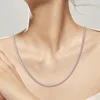 Rolo – Collier chaîne en argent Sterling 925 véritable, bijoux pour femmes, bricolage, cadeau de fête de mariage, Whole230i