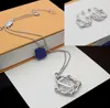 Mode Frauen Halskette Designer Schmuck 18K vergoldet V Brief Anhänger Halsketten und Ohrringe Set für Frauen Hochzeit Schmuck