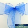 50 stks stukken Royal Blue Organza Chair Sashes Bow Cover Banket Gratis verzending