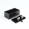 Whole 100pcslot Black Cufflink Box Gift Case Holder Jewelry Packaging Boxes Organizer DHL Whole Bins2702229