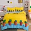 Cactus Duvet Cover Set Dekorativ 2/3 stycke sängkläder