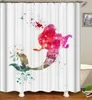 Mermaid Geometric shower curtain fabric 3d bathroom shower curtains bathroom curtain hooks waterproof water repellent bathroom 201109