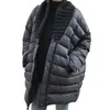 Dames Winter Cotton Patded Jacket Losse Medium Lengte Licht Zwart Warm Down Jassen Gewatteerde Jassen 211221