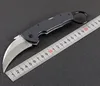 High Quality F98 Folding Blade Claw Knife Karambit 440C 58HRC Satin Blade G10 Handle Outdoor Tactical Folder Knives With Retail Box