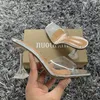 Sandali da donna estivi in PVC Scarpe con tacco alto trasparenti per donna sandali con tacco alto a punta aperta scarpe da donna con pantofole da sposa