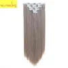 QJZ13055 1P XI. Rocks Clip Hair Extensions Syntetyczne kolory przedłużenia proste klipsy Ins odporne na ciepło włosy 2101084944944