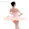 Women & Girl Stage Performance Tutu Pre-professional Dance Costumes Ballet Tutu Peack Spandex Bodice with Stiff Tulle