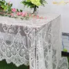 Fadesen Yeni 150 * 300 cm Beyaz Masa Örtüsü Dantel Dekoratif Otel Düğün Parti Yemek Dekoratif Kumaş Ev Dekorasyonu Dantel Masa Örtüsü LJ201216