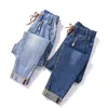 Jeans femminile 2022 Design speciale fidanzato elastico per donna donna più dimensioni sciolte etenete denim pantaloni haren femme