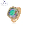 Xuping Smycken Kvadratisk Ankomstformad LuxuryCrystals Ring Party Gift 000000345 220216
