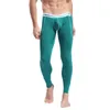 WJ Men s Long Johns Sleep Pants Pantalon Thermique Fibre De Bambou Automne Hommes Pantalons D'hiver Tight Slim Sous-Vêtements LJ201110