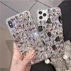 Luxo cheio de diamante caso capa para iphone 12 mini 11 pro max xs max xr x 8 7 6 6s plus se moda bling cristal borla pingente cas4349854