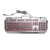 X10 Retro Round Typewriter Light Transmission KeyCap Wired Mechanical Gaming Keyboard Meerdere lichteffecten Round7608201