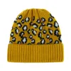 Nuovo modo cappelli delle donne del leopardo inverno all'aperto lana caldo cappello lavorato a maglia morbida signore elastico del Ponytail tappi beanie per le signore
